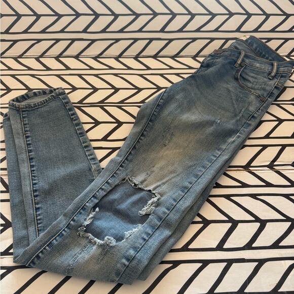 One Teaspoon Loonies Low Waist Fitted Bow Leg Curved Hem size 25 - Picture 4 of 8